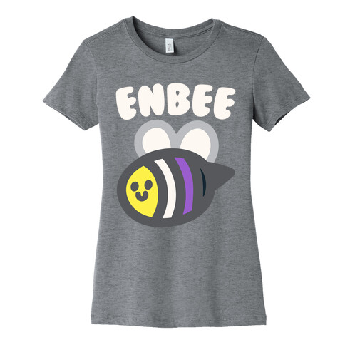 Enbee Enby Bee Non Binary Pride White Print Womens T-Shirt