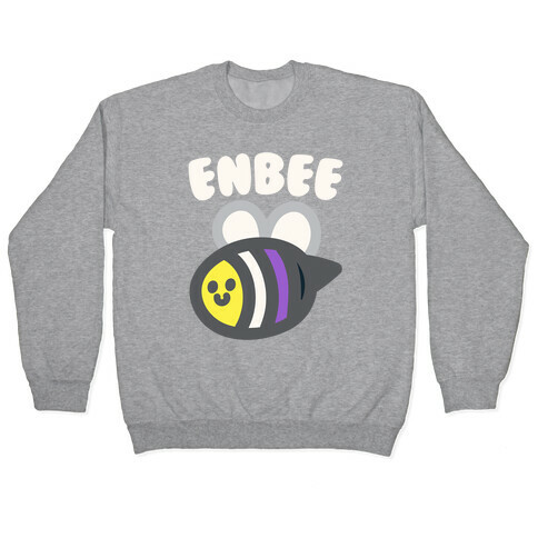 Enbee Enby Bee Non Binary Pride White Print Pullover