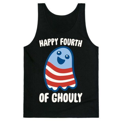 Happy Fourth of Ghouly White Print Tank Top