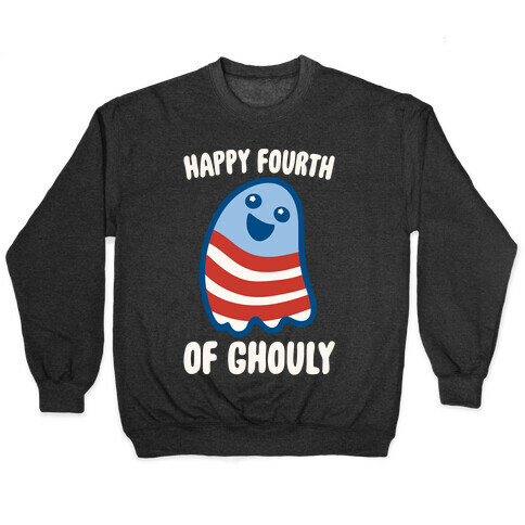 Happy Fourth of Ghouly White Print Pullover