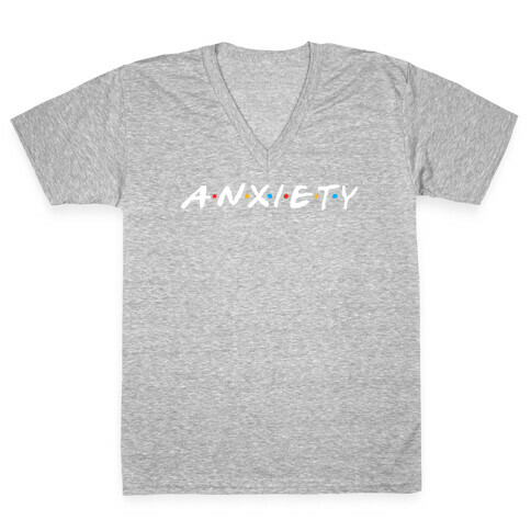Anxiety Acquaintances  V-Neck Tee Shirt