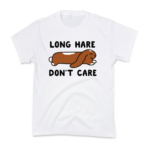 Long Hare, Don't Care Kids T-Shirt