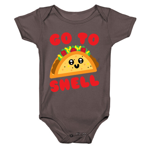 Go To Shell Taco Parody White Print Baby One-Piece