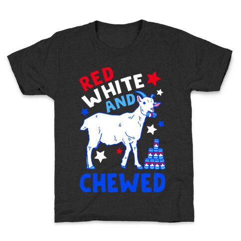 Red White and Chewed Goat Kids T-Shirt
