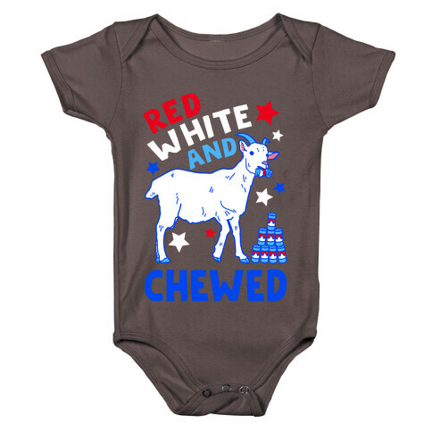 Red White and Chewed Goat Baby One-Piece