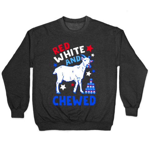 Red White and Chewed Goat Pullover