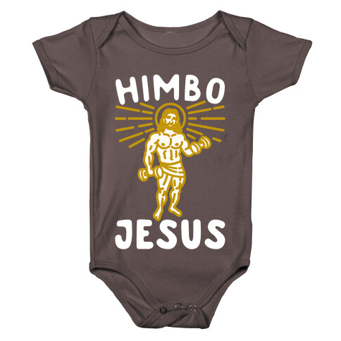 Himbo Jesus White Print Baby One-Piece