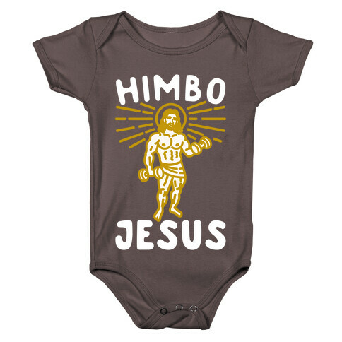 Himbo Jesus White Print Baby One-Piece