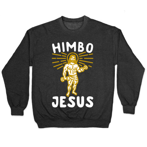 Himbo Jesus White Print Pullover