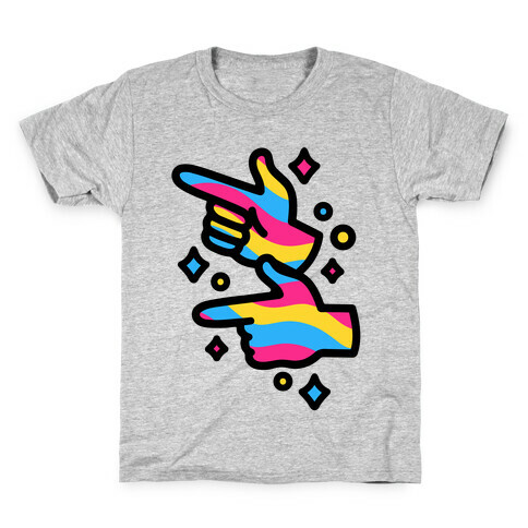 Pansexual Pride Finger Guns Kids T-Shirt