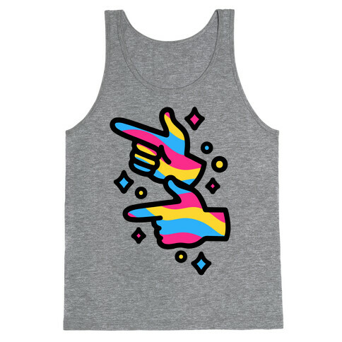 Pansexual Pride Finger Guns Tank Top