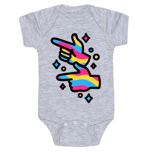 Pansexual Pride Finger Guns Baby One-Piece