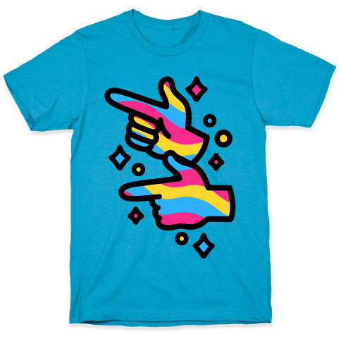 Pansexual Pride Finger Guns T-Shirt