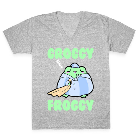 Groggy Froggy V-Neck Tee Shirt
