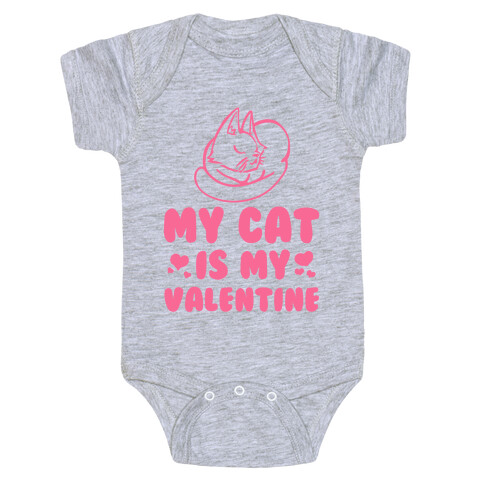 My Cat is My Valentine Baby One-Piece