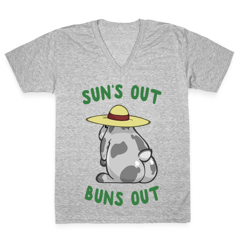 Sun's Out Buns Out Bunny V-Neck Tee Shirt