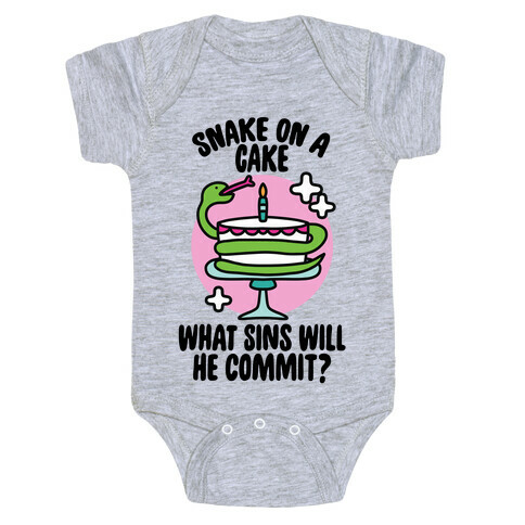 Snake On A Cake, What Sins Will He Commit? Baby One-Piece