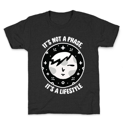 It's Not a Phase, It's a Lifestyle (Emo Moon) Kids T-Shirt