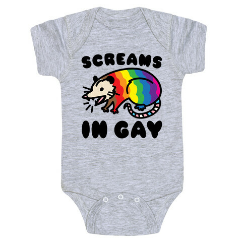 Screams In Gay Possum Parody Baby One-Piece