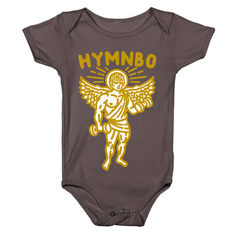 Hymnbo Angel Parody White Print Baby One-Piece