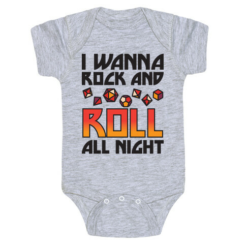I Wanna Rock And Roll All Night Dice Baby One-Piece