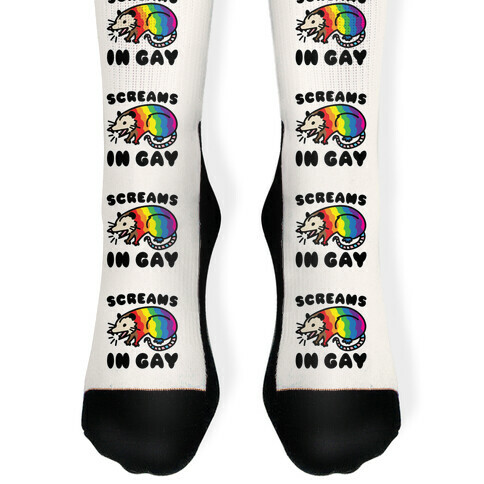 Screams In Gay Possum Parody Sock
