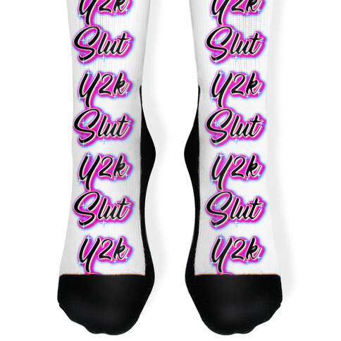 Y2K Slut Airbrush Sock