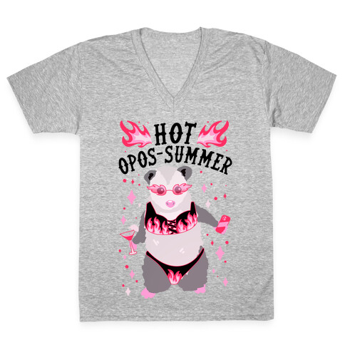 Hot Opos-summer V-Neck Tee Shirt