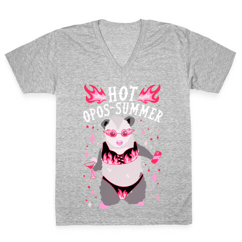 Hot Opos-summer V-Neck Tee Shirt
