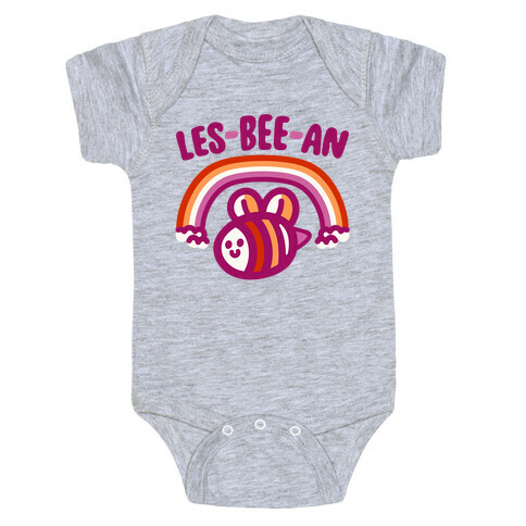 Lesbeean Lesbian Pride Bee Parody Baby One-Piece