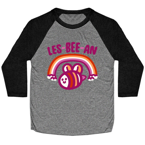 Lesbeean Lesbian Pride Bee Parody Baseball Tee