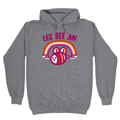 Lesbeean Lesbian Pride Bee Parody Hooded Sweatshirt