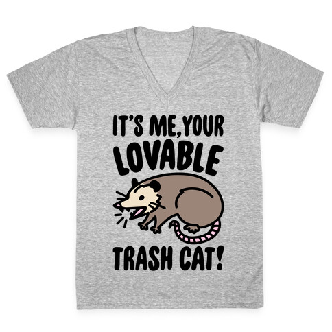 It's Me Your Lovable Trash Cat V-Neck Tee Shirt