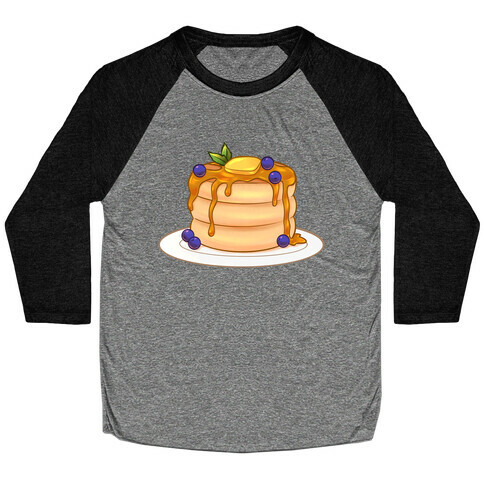 Stack Of Blueberry Pancakes Baseball Tee