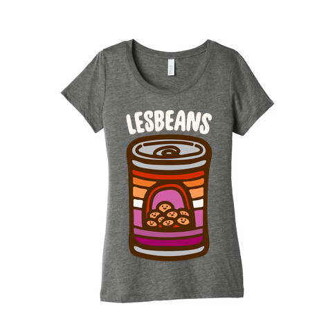 Lesbeans White Print Womens T-Shirt