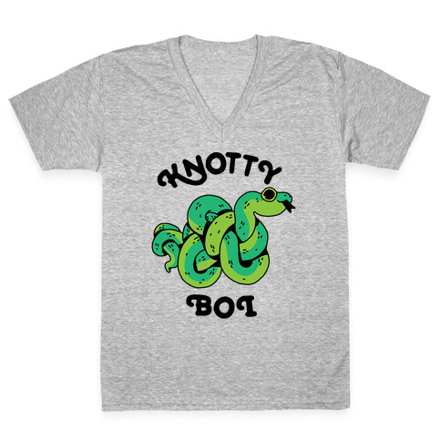 Knotty Boi Snake V-Neck Tee Shirt