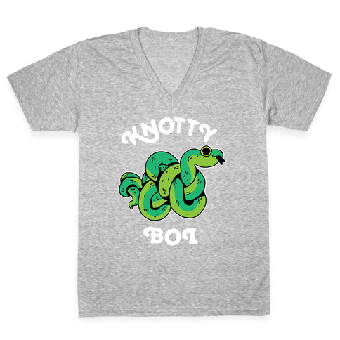 Knotty Boi Snake V-Neck Tee Shirt