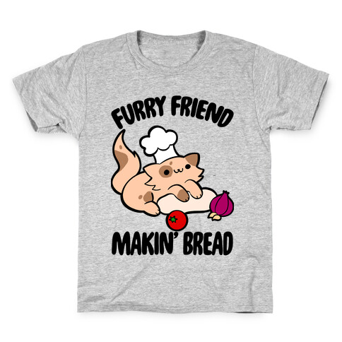 Furry Friend Makin' Bread Kids T-Shirt