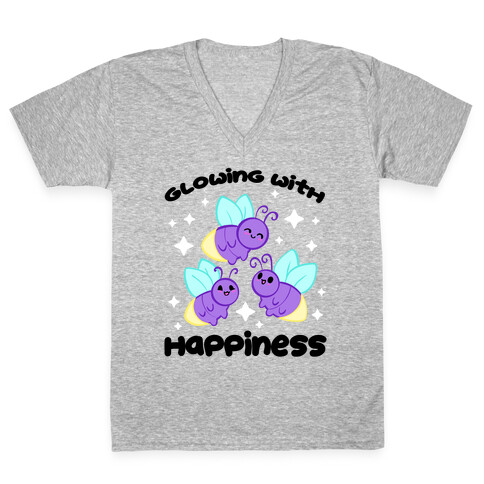 Glowing With Happiness V-Neck Tee Shirt