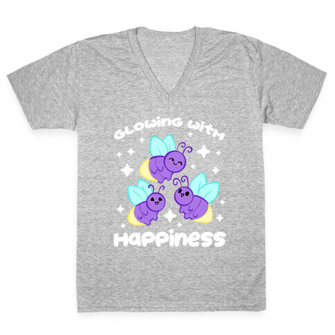 Glowing With Happiness V-Neck Tee Shirt