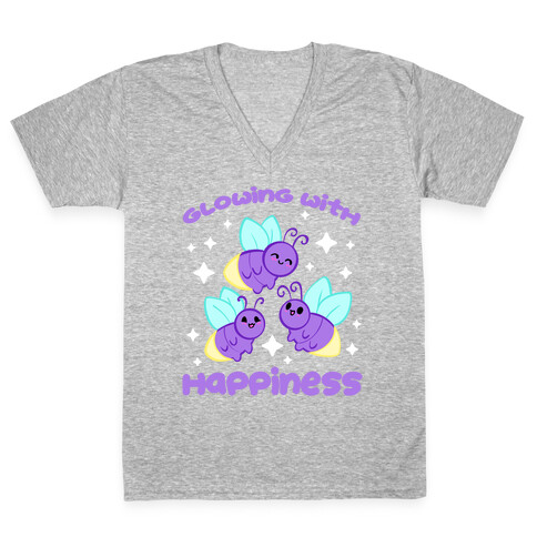 Glowing With Happiness V-Neck Tee Shirt