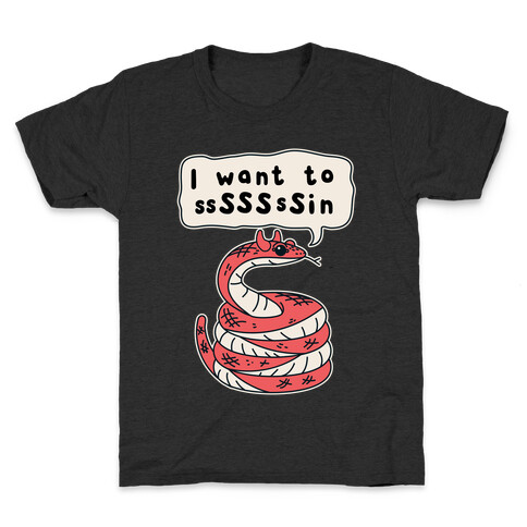 I Want To Sin Devil Snake Kids T-Shirt