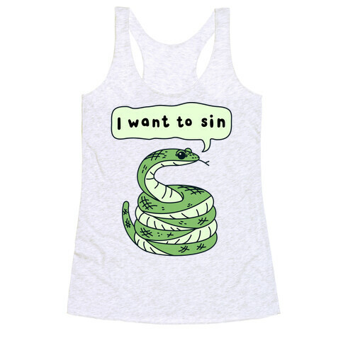 I Want To Sin Ominous Snake Racerback Tank Top