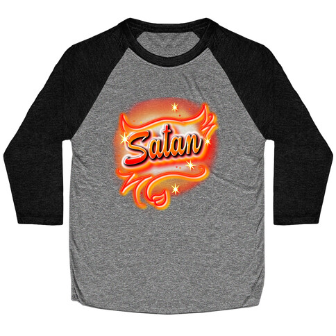 Satan Airbrush Baseball Tee