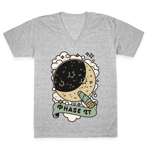 Phase it Moon V-Neck Tee Shirt