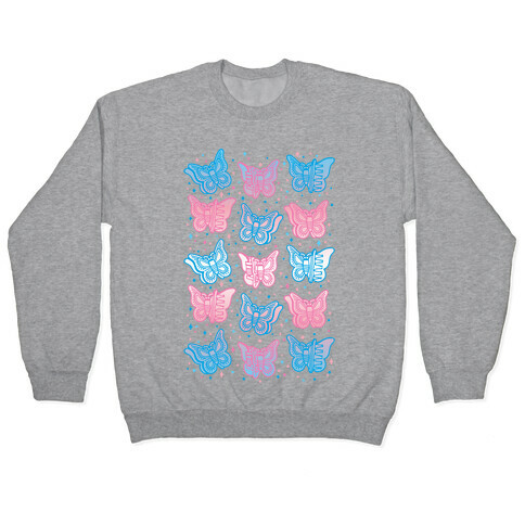 Butterfly Clips Trans Pride  Pullover