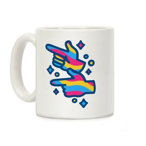 Pansexual Pride Finger Guns Coffee Mug