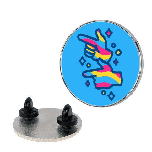 Pansexual Pride Finger Guns Pin