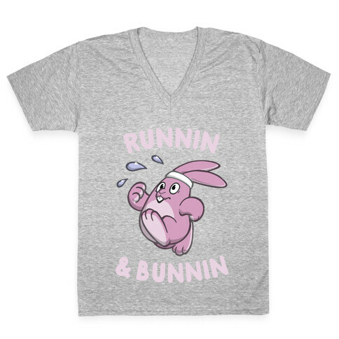 Runnin' And Bunnin' V-Neck Tee Shirt