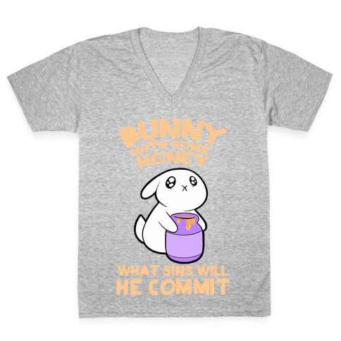 Boney With Some Honey What Sins Will He Commit V-Neck Tee Shirt